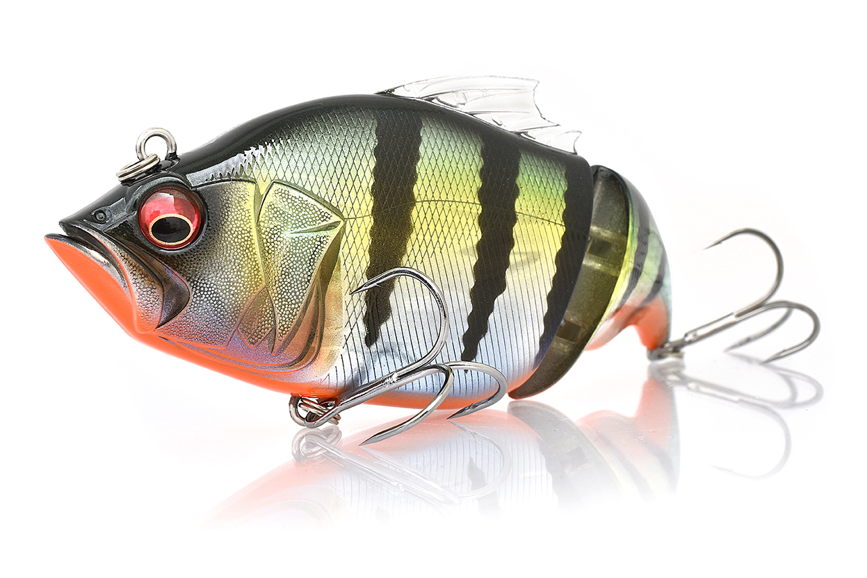 Goture Lot de 10 leurres de pêche au doré jaune, 6 leurres segmentés multi-articulés, leurres
